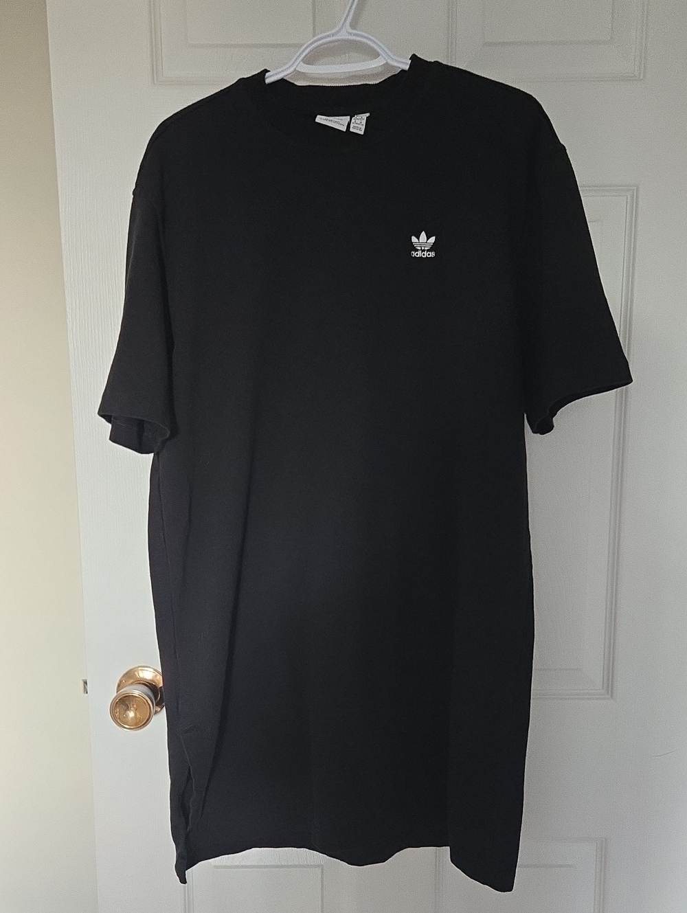 Adidas Black Short Sleeve Trefoil T-Shirt Dress